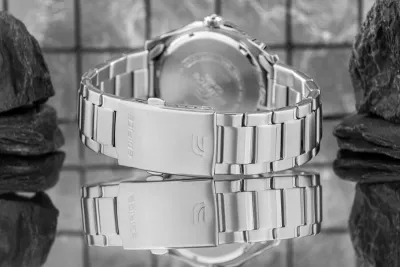 Orë dore për meshkuj CASIO, argjendtë me blu
