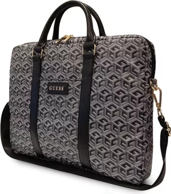 Çantë laptopi Guess GCube Stripes, 16 inç, e zezë