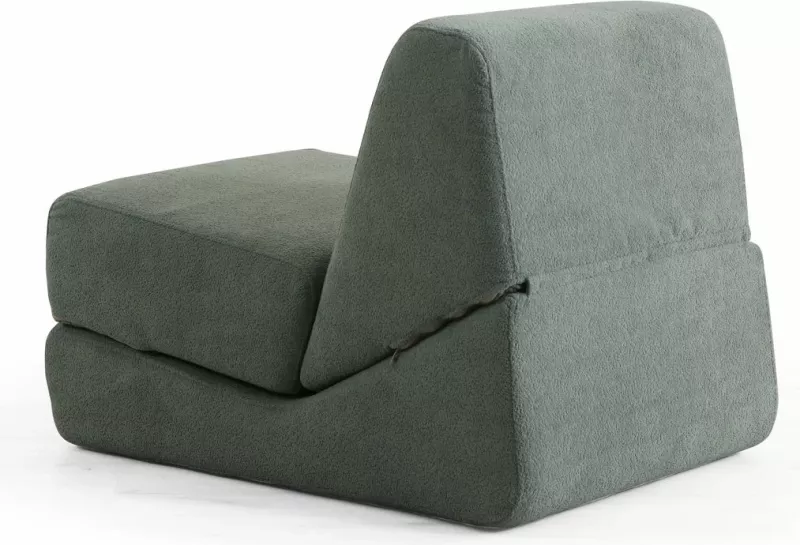 Krevat-kolltuk një vendësh Atelier del Sofa, Origami, ngjyrë e gjelbër
