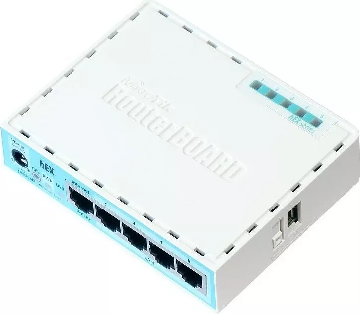 Router MikroTik RB750GR3, Ethernet WAN, Gigabit Ethernet, Turquoise, White