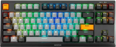Tastierë mekanike Marvo KG980B TKL 87 taste, Hot-swap, RGB, Type-C, e zezë
