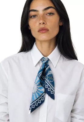Fular për femra I am Foulard Floreale, ngjyrë ulliri