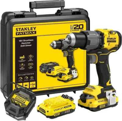 Makineri goditëse/vidash Stanley Fatmax SFMCD726D2K, 18V, 2x2Ah, e zezë/verdhe