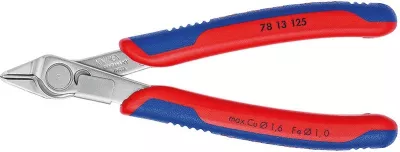 Darë diagonale Knipex 78 13 125, çelik inox, dorezë plastike, 125mm, kaltër/kuqe
