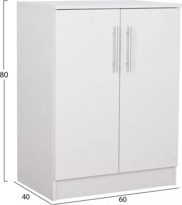 Dollap këpucësh Emerie FH2206.05, i bardhë, 60x40x80Hcm