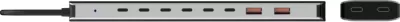 Docking station USB-C Sandberg 136-80, 8x USB-C + 2x USB-A, 100W PD, 10 Gbps, gri