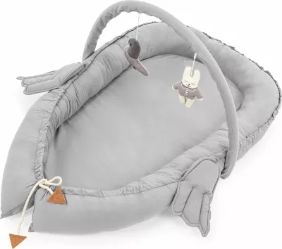 Shtrat për bebe Evila Originals, babynest, ngjyrë gri