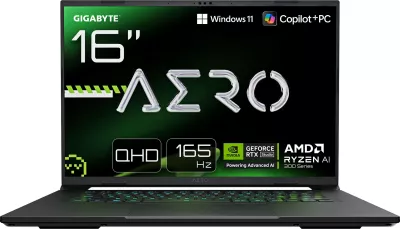 Laptop gaming Gigabyte Aero X16, 16", AMD Ryzen AI, GeForce RTX, 8GB, 1TB SSD, Space Gray
