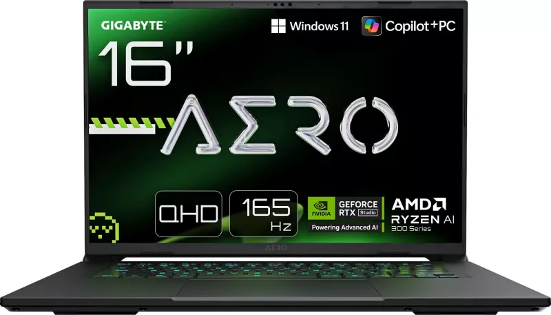 Laptop gaming Gigabyte Aero X16, 16", AMD Ryzen AI, GeForce RTX, 8GB, 1TB SSD, Space Gray