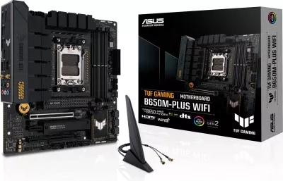 Pllakë amë ASUS TUF GAMING B650M-PLUS WIFI, Socket AM5, DDR5, 128 GB, micro ATX