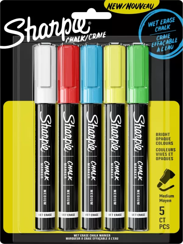 Set markerash Sharpie Chalk, 5 copë, ngjyra të ndryshme