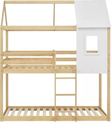 Krevet marinari për fëmijë Montessori HOOD, dru pishe natyral, 190x90cm