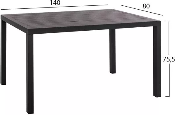 Set kopshti tavolinë & karrige Leon FH10531, 5 pjesë, hiri