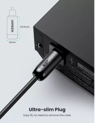 kabl audio optik Toslink UGREEN 70890 1 m, i zi, polybag