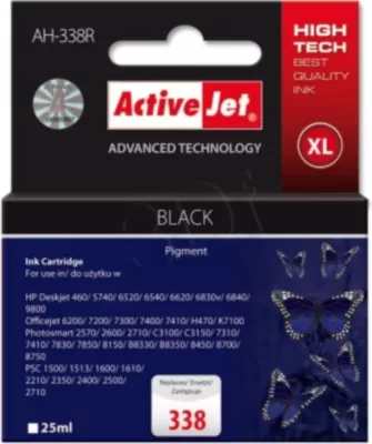 Toner ActiveJet AH-338R (HP 338/C8765EE) 25ml XL, i zi