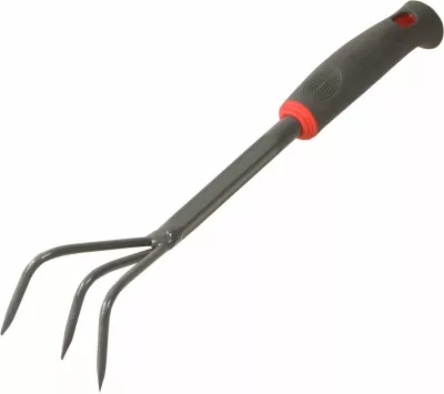 Grablë dore kopshti Proline 40073, çelik i ngurtësuar, dorezë ergonomike, e zezë/kuqe