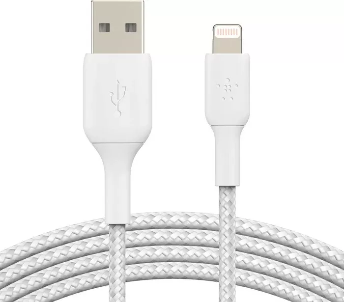 Kabllo Belkin CAA002BT2MWH, 2 m, Lightning, USB A, Bardhë