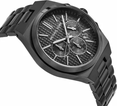 Orë dore për meshkuj Michael Kors, e zezë