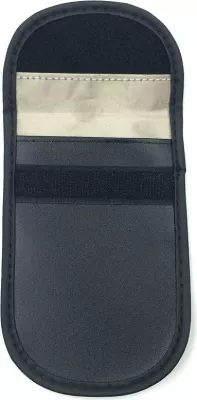 Mbështjellës kundër vjedhjes për çelësa makine Hurtel, Faraday Box, 14x10cm, i zi