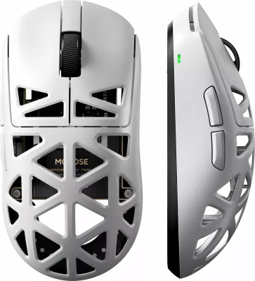 Maus gaming MCHOSE A7X Ultra MC-A7X-1 42,000 DPI 8000 Hz wireless/USB 53 g, bardhë, me 8K accelerator + 1K Nano receiver