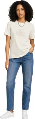 Maicë Calvin Klein Jeans LV047G829G për femra, krem [Madhësia: XS]