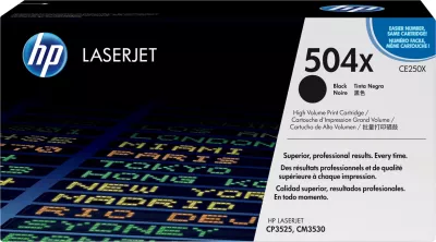 Toner, HP, 504X CE250X, rendiment 10500 faqe, XL, e zezë