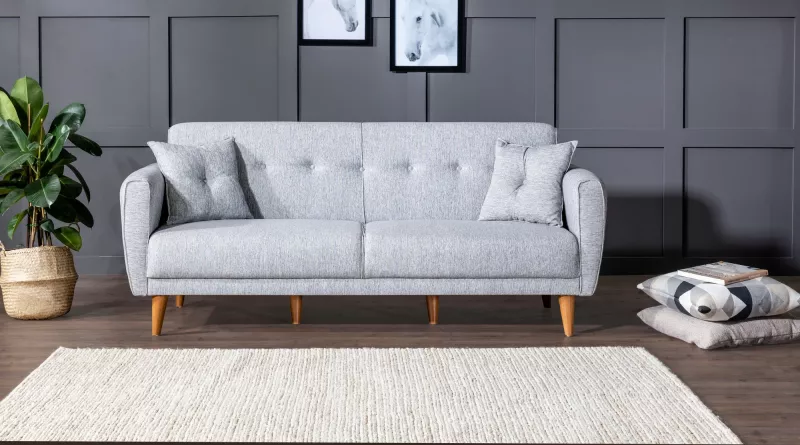 Divan-krevat treshe, Atelier del Sofa, Aria, ngjyrë gri