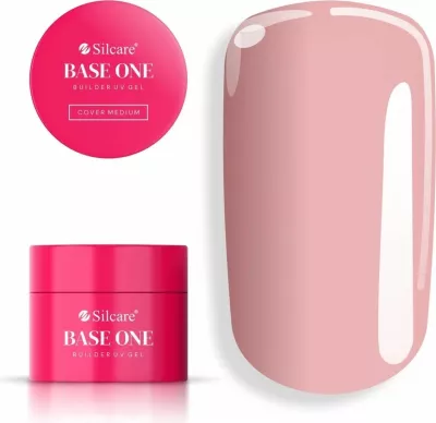 Xhel ndërtues për thonj Silcare Base One Cover Medium për femra, 100g Cover Medium