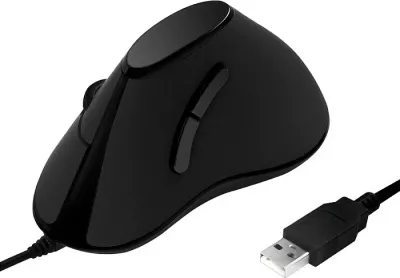 Maus vertikal ergonomik LogiLink, USB, 1000 DPI, 5 taste, i zi
