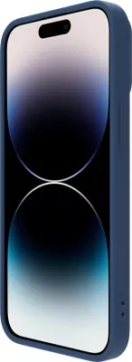 Mbështjellës Nillkin CamShield Silky Silicone për iPhone 14 Pro, me mbrojtëse kamere, Blu