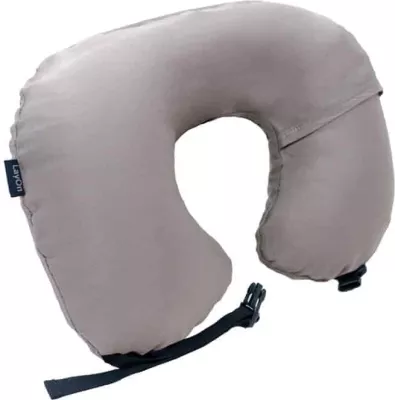 Jastëk udhëtimi LayOn ergonomik, 25×14×12 cm, me xhep, gri