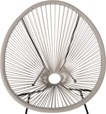 Karrige e jashtme lloj foleje ACAPULCO FH5872.03 metal i zi-ratan sintetik në ecru 71x72x80Hcm