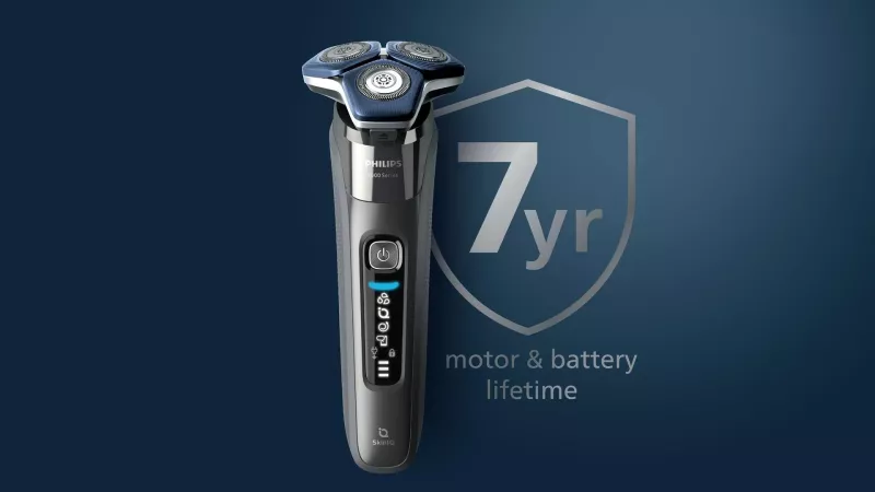 Makinë rroje Philips SHAVER Series 7000 S7885/50, Trimer, E zezë, Blu
