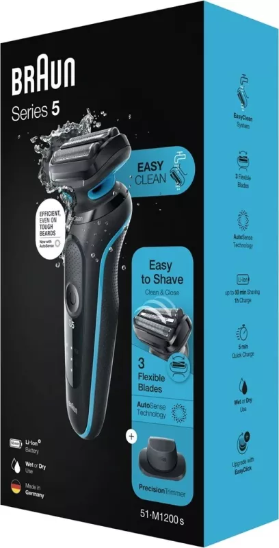 Makinë rroje Braun Series 5 51-M1200s, e zezë, blu