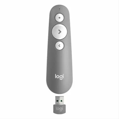 Telekomandë prezantimi Logitech R500s, wireless, red laser, USB receiver + Bluetooth, Mid Grey