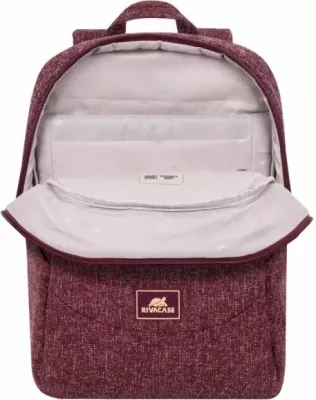 çantë shpine për laptop RIVACASE 7923, 13.3\", waterproof tweed, e kuqe