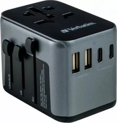 Adapter udhëtimi universal Verbatim UTA-03 Global 49545, i zi