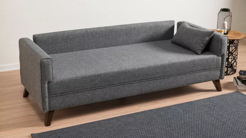 Divan treshe Atelier del Sofa, Bella, ngjyrë gri