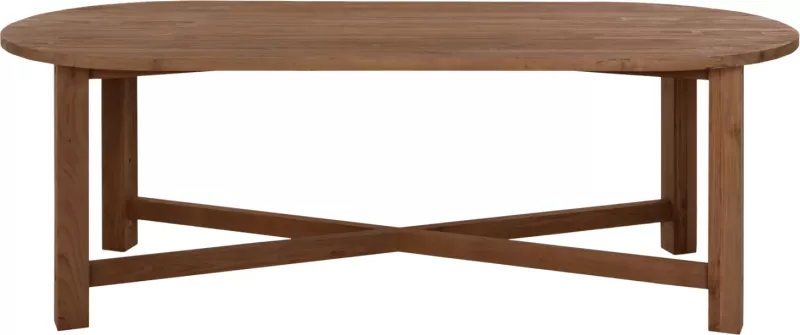 Tavolinë ngrënie KUTAI, dru TEAK i ricikluar, ngjyrë natyrale, 220x100x75H cm