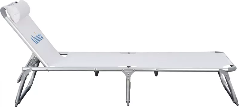 Shezllon për plazh, tipi i rëndë, ngjyrë e bardhë, alumini, FH5054.03, 188x58x31-81 cm
