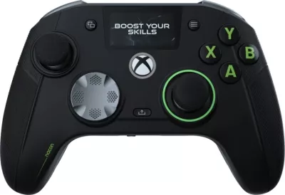 Kontroller gaming Nacon Revolution X Unlimited për Xbox & PC, wireless + kabllor, Hall Effect, ekran LCD, stacion karikimi, i zi/jeshil