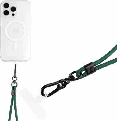 Litar universal për celular Fixed FIXNU-V-GRE, 40-76 cm, najlon, gjelbër