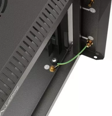 Kasë RACK LANBERG 10" 4U, e zezë, dyer xhami