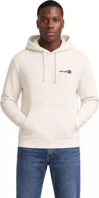 Duks me kapuç Tommy Hilfiger Jeans DM0DM23393 për meshkuj, i bardhë