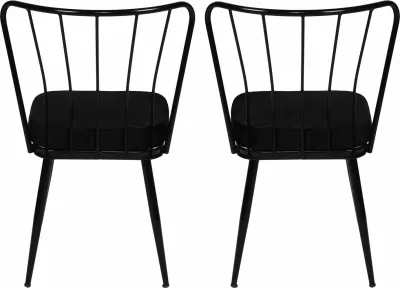 Set karrigesh moderne (2 copë), ngjyrë e zezë, Skye Decor, Yıldız 943 V2