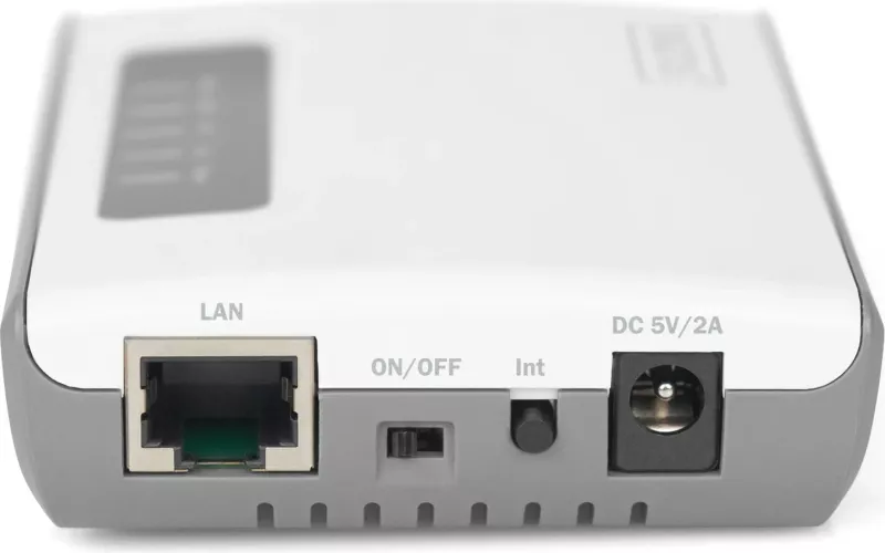 Server rrjeti multi-funksional DIGITUS 2 Port USB 2.0, 300 Mbps, i bardhë