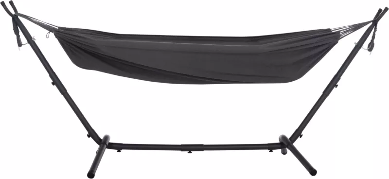 Hamake CRAVE, kornizë metalike antracit, pëlhurë gri e errët, 265x93x105cm