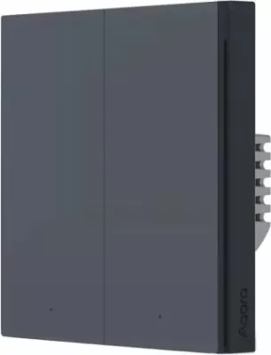 Switch muri smart Aqara H1 EU WS-EUK04, i dyfishtë, Zigbee 3.0, me neutral, gri