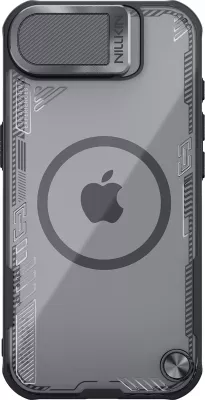 Mbështjellës Nillkin Iceblade Prop Magnetic për iPhone 16e, me kapak kamere dhe stand, i zi