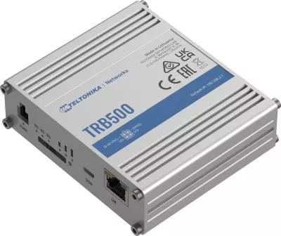 Gateway Teltonika TRB500, çelik inox, alumin, montim DIN-rail/Mur, LAN, IP30, i jashtëm